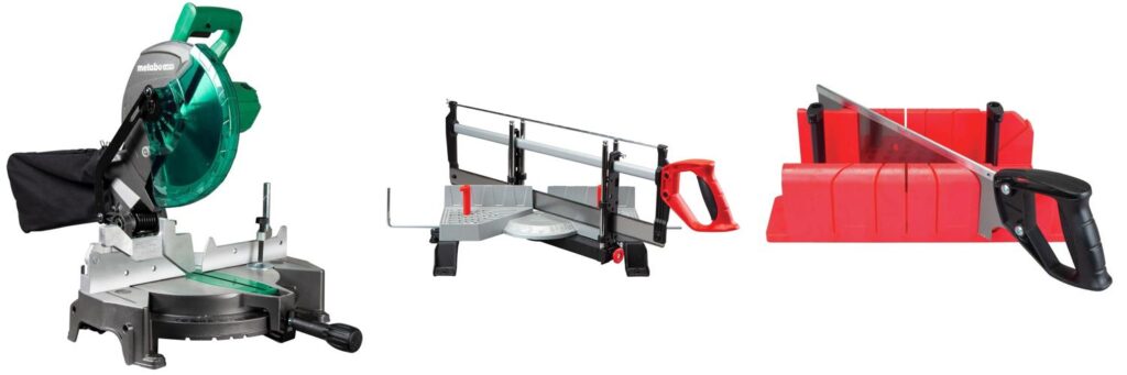 miter saw for baseboards combined image