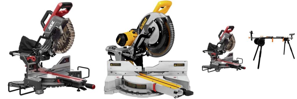 sliding compound miter saw combined image