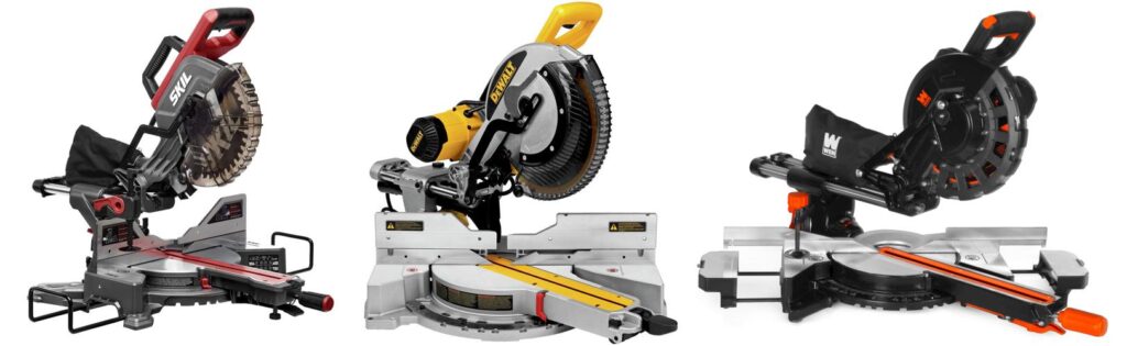 The Best sliding miter saw - Top Picks & Review 2 sliding miter saw combined image