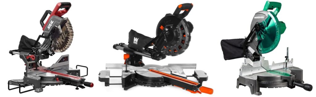 10 In Sliding Compound Miter Saw combined image