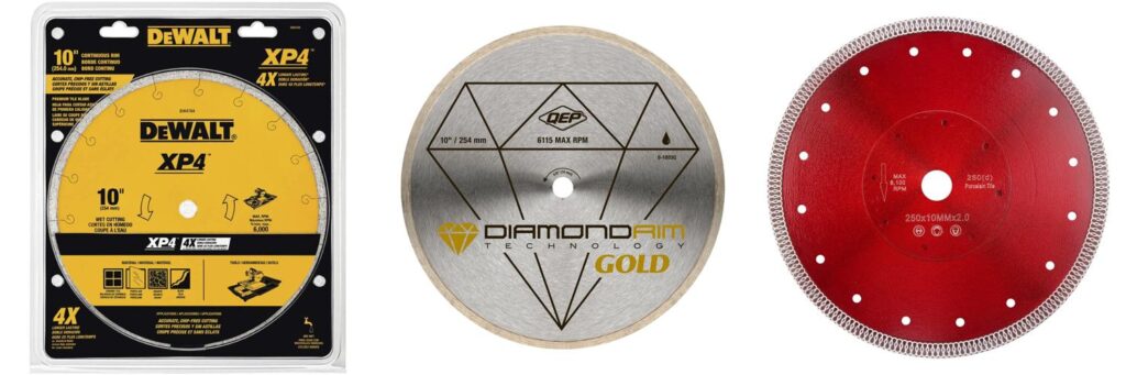 10 Wet Saw Blade For Porcelain Tile combined image