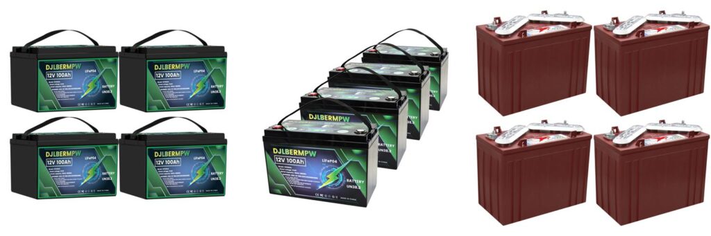 12 Volt Golf Cart Batteries combined image