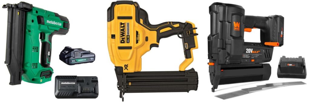 18 Gauge Brad Nailer Cordless combined image