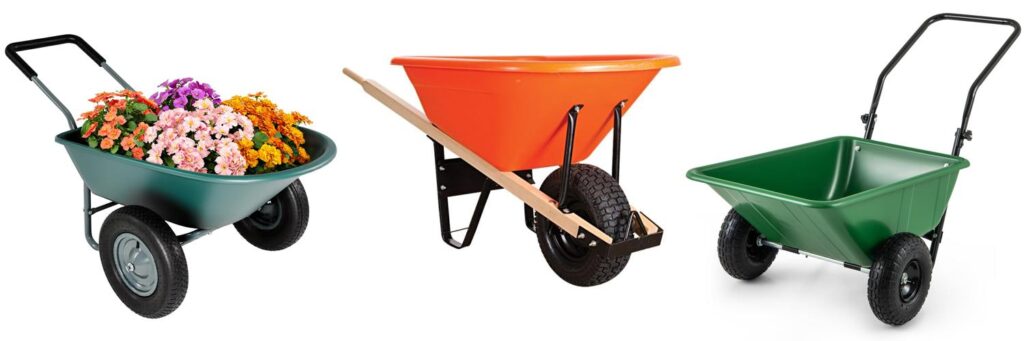 2 Wheeled Wheelbarrow combined image