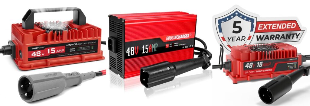 48 Volt Golf Cart Battery Charger combined image