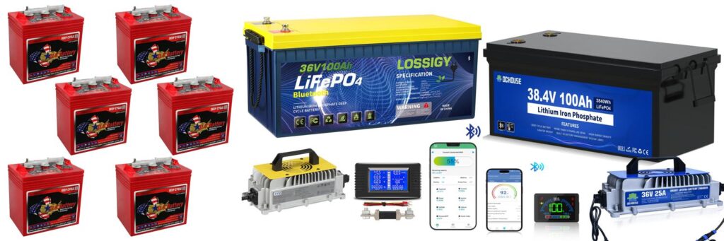 6 Volt Golf Cart Battery combined image