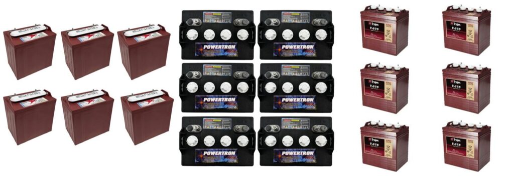 8 Volt Golf Cart Battery combined image