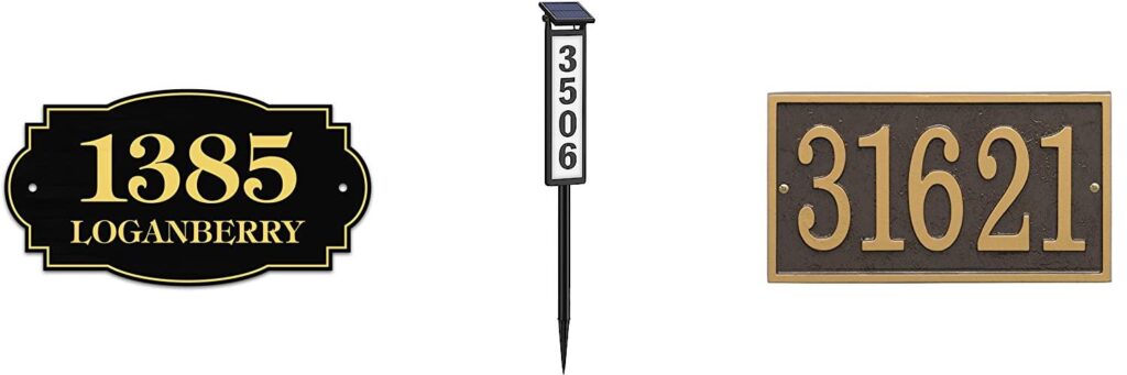 Address Plaques combined image