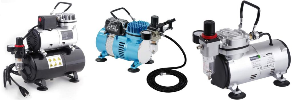 Airbrush Air Compressor combined image