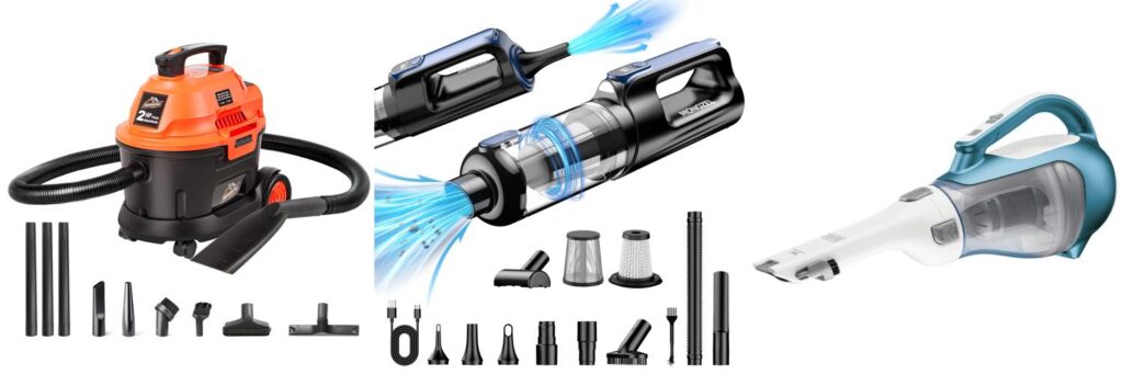 5 Best Automotive Vacuums: Buyer's Guide & Reviews 2 Automotive Vacuum combined image