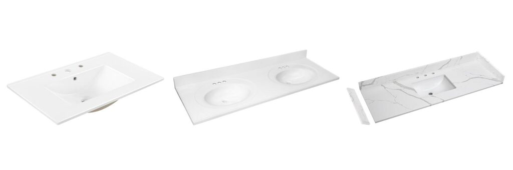 Bathroom Vanity Sink Tops combined image