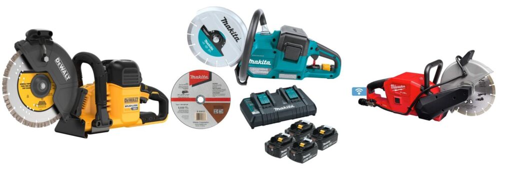 Battery Concrete Saw combined image