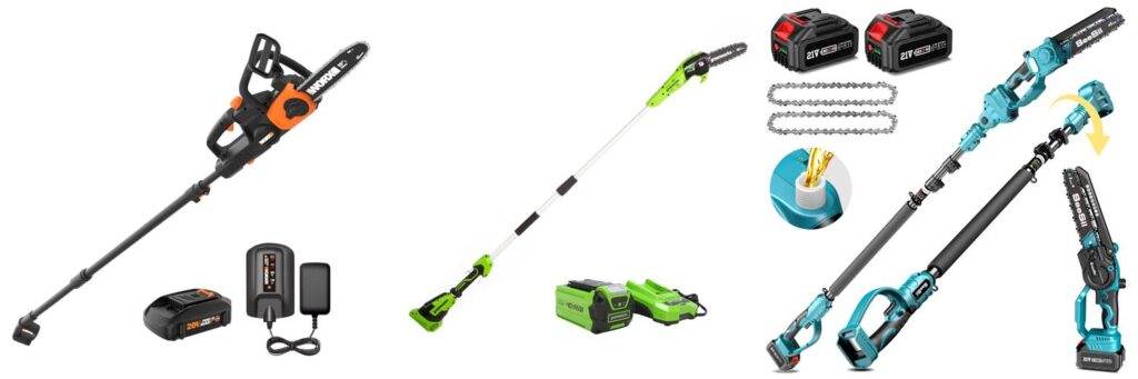 Battery Operated Pole Chain Saw combined image 1
