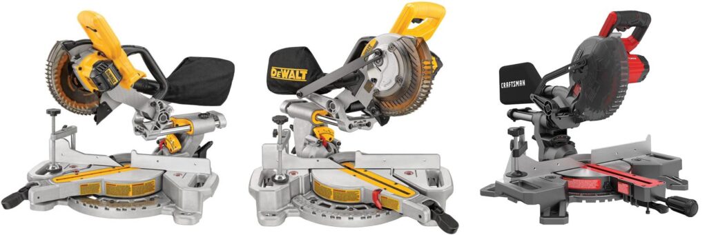Best Battery Powered Compound Miter Saw Review Guide 2 Battery Powered Compound Miter Saw combined image