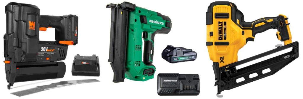 Battery Powered Finish Nailer combined image