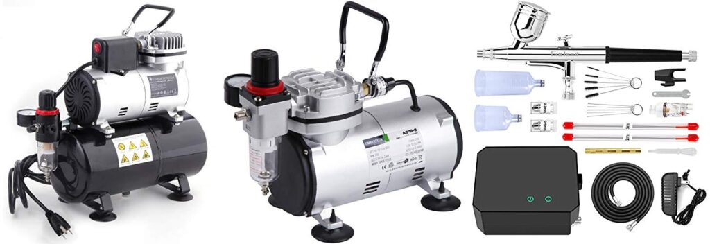 Best Air Compressor For Airbrush combined image