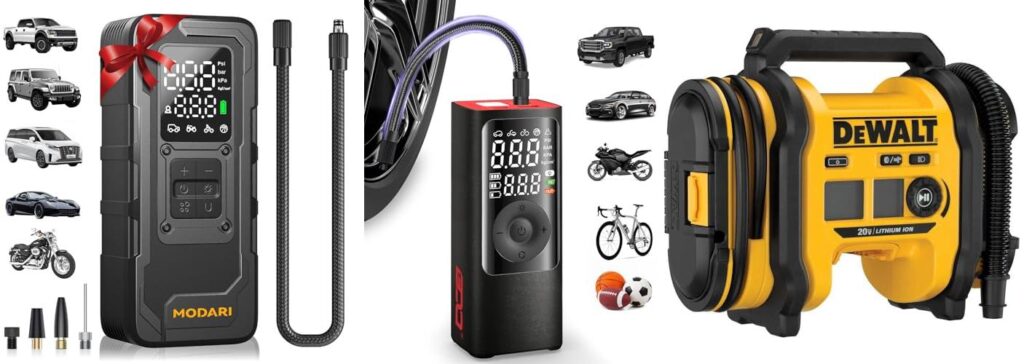 Best Air Compressor For Car Tires combined image