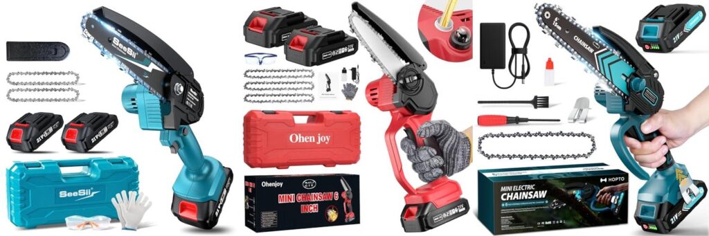 Best Chainsaw For Cutting Small Trees combined image