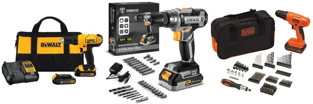 Best Cordless Drill For Home Use combined image