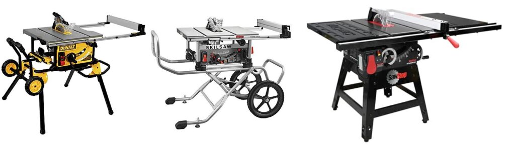 Budget Contractor Table Saw combined image