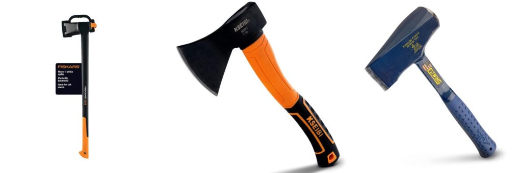 Camping Axe For Splitting Wood combined image