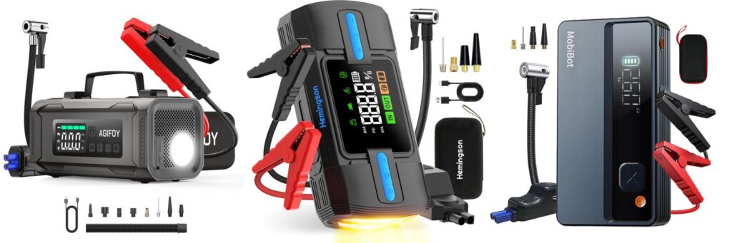 Car Jump Starter And Air Compressor combined image