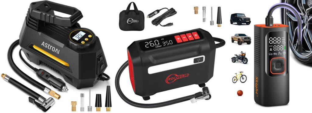 Car Tire Air Compressor combined image