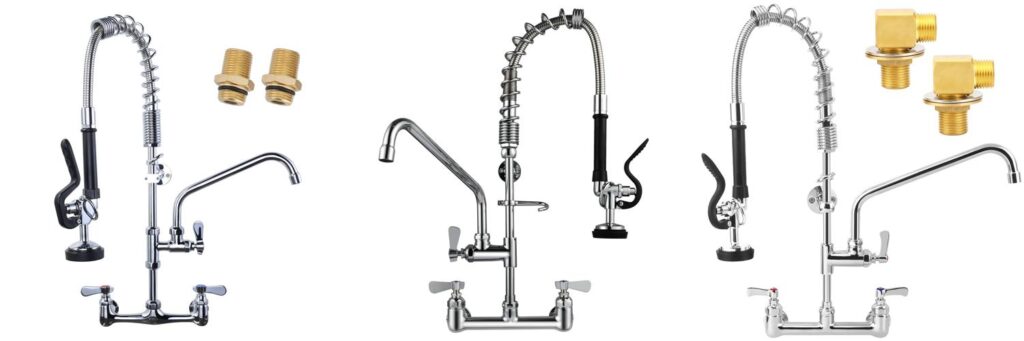 Commercial Faucet With Sprayer combined image