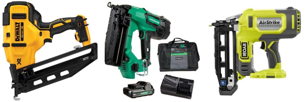 Cordless 16 Gauge Finish Nailer combined image