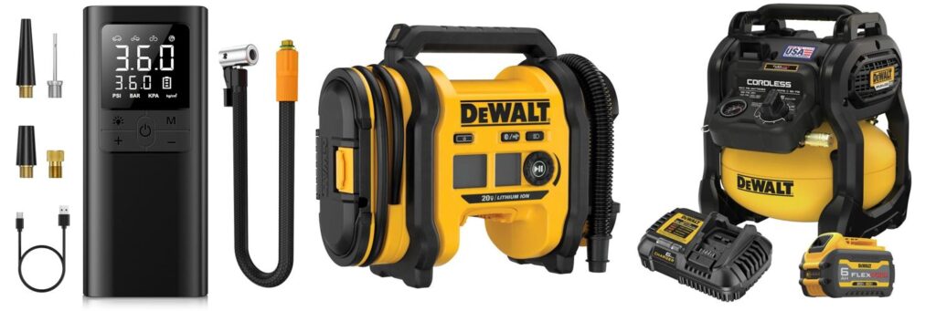 Cordless Air Compressor combined image