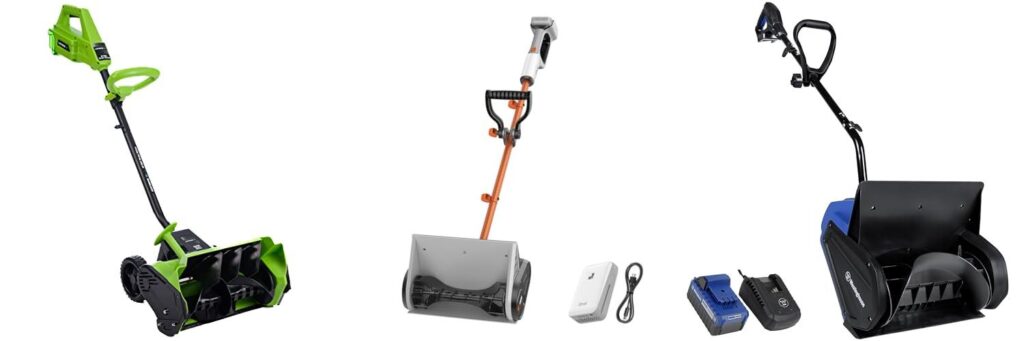 Cordless Electric Snow Shovel combined image