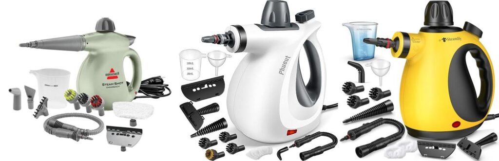 Cordless Handheld Steam Cleaner For Home combined image