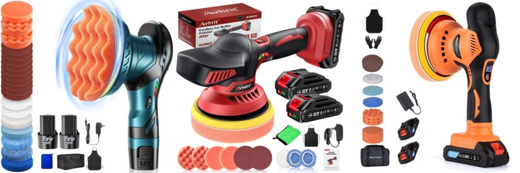 Cordless Polisher For Cars combined image