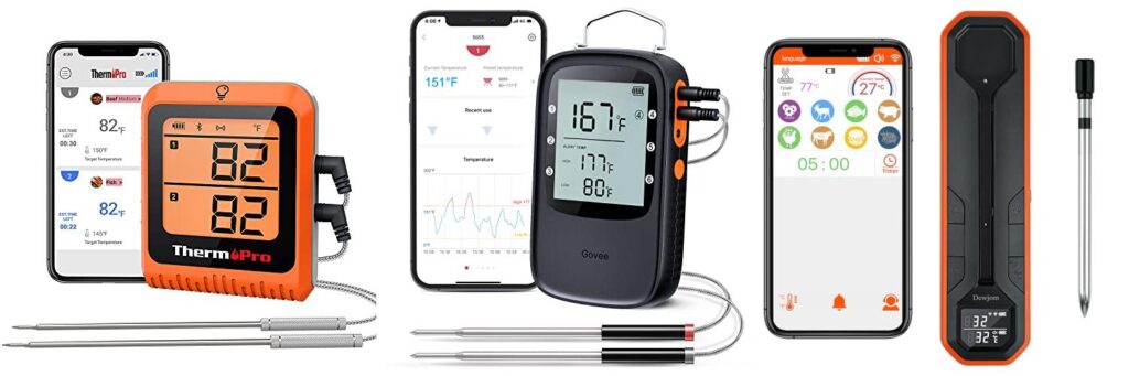 Digital Meat Thermometer With Bluetooth combined image