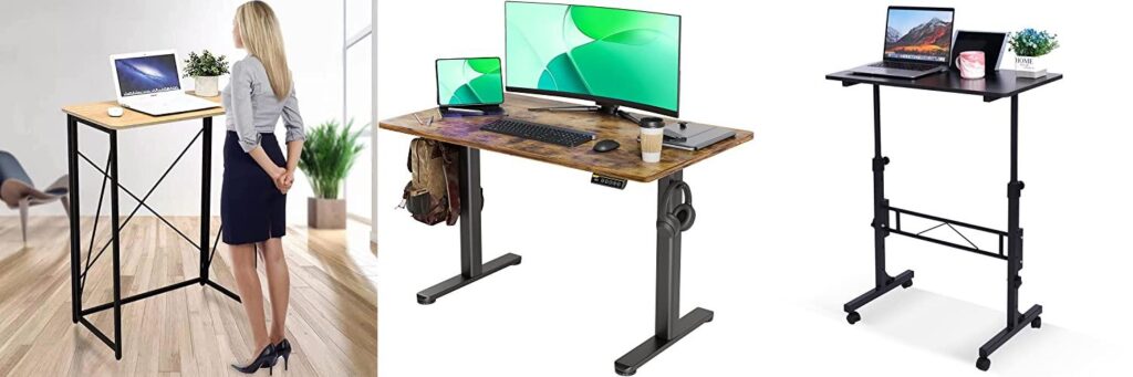 Foldable Standing Desk For Office combined image