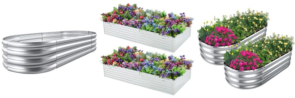 Galvanized Raised Garden Beds combined image