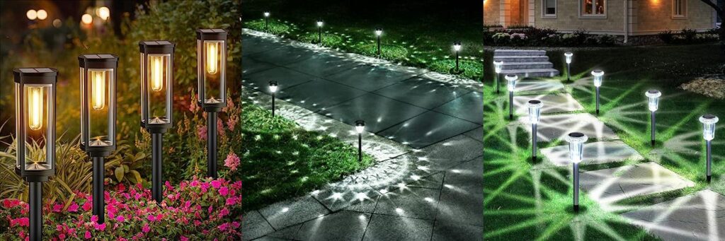 Garden Lights Solar Powered combined image