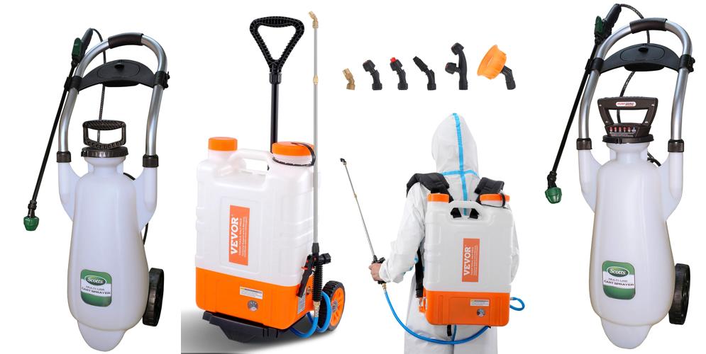 Garden Sprayer On Wheels combined image