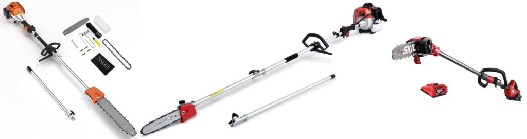 Gas Pole Saw For Tree Trimming combined image