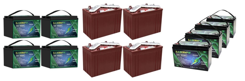 Golf Cart Batteries 12V combined image