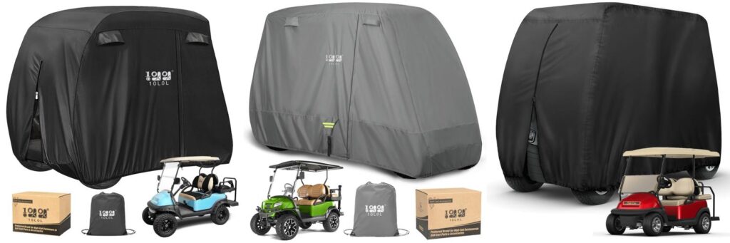 Golf Cart Cover For Club Car combined image