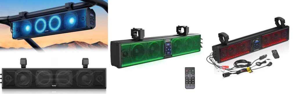 Golf Cart Sound Bar combined image