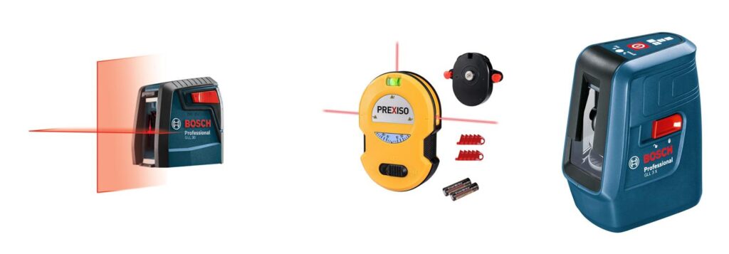 Horizontal Vertical Lasers combined image