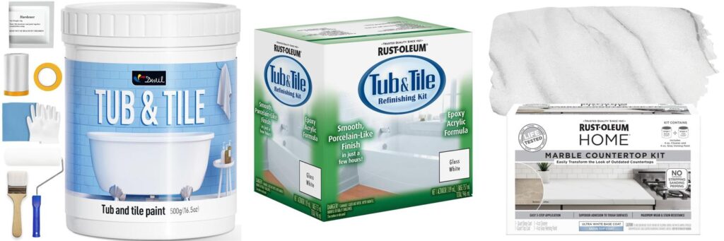 Household Countertop Tile Paint combined image