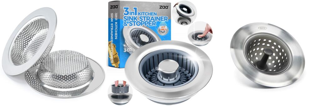 Kitchen Drains Strainers combined image