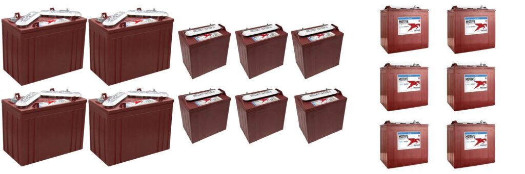 Lead Acid Golf Cart Batteries combined image