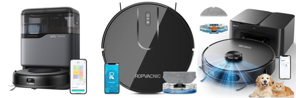 Top 5 Mop Vacuum Robots: A Comprehensive Review Guide 2 Mop Vacuum Robot combined image
