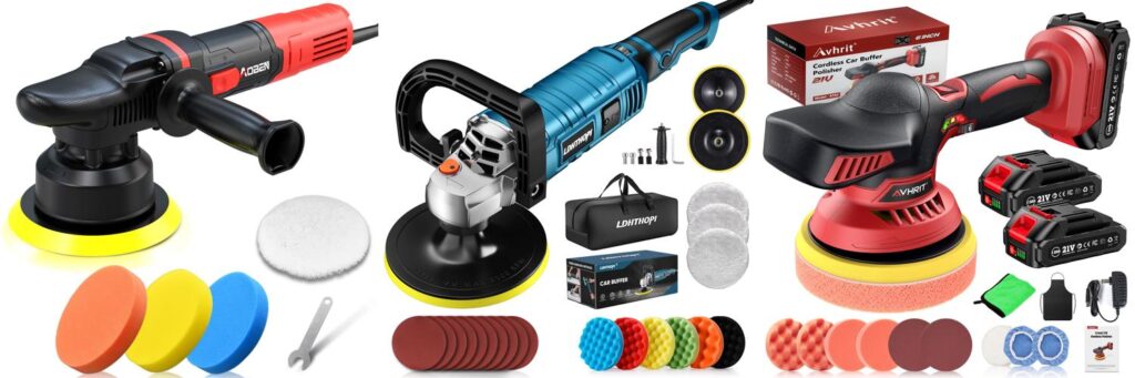 Orbital Polisher For Cars combined image