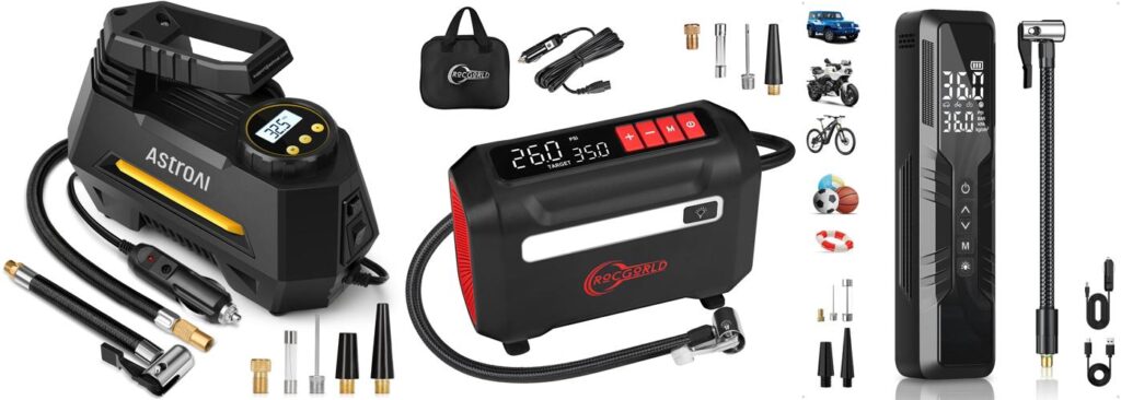 Portable Air Compressor For Cars combined image