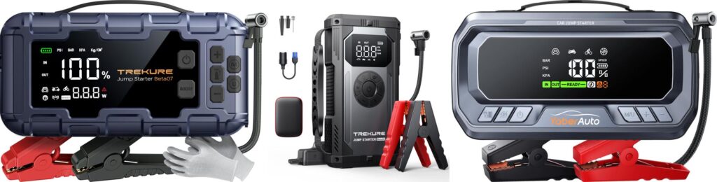 Portable Jump Starter And Air Compressor combined image